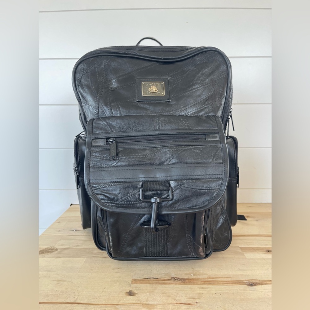Pioneer Express Vintage, Reto, bag, black leather Backpack